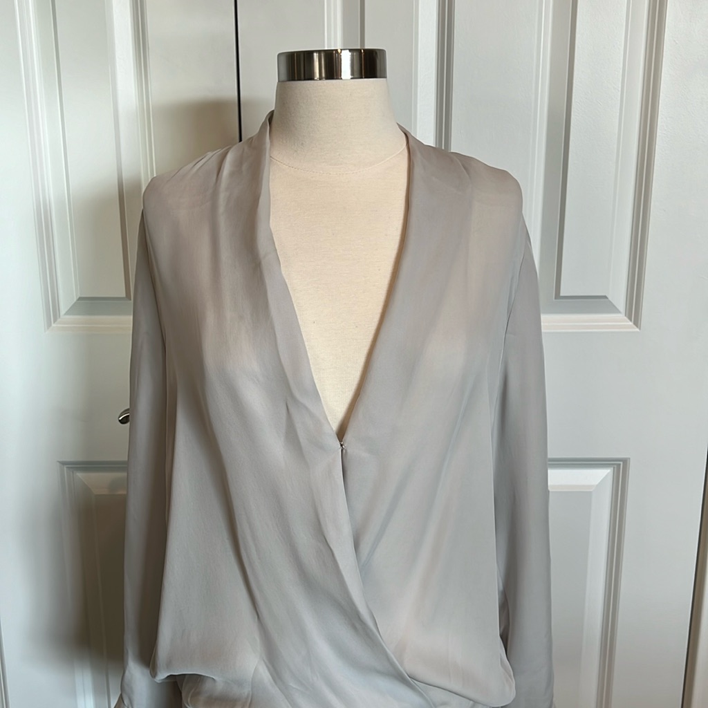 Michelle Mason Grey Blouse / Bodysuit